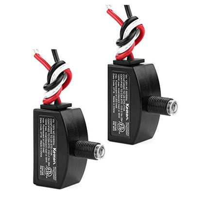 120V AC Dusk to Dawn Photocell Light Sensor, Outdoor Hard-Wired - size: 120V 2 Pack