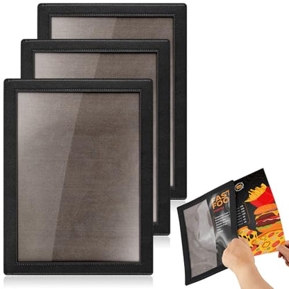 3 Pcs Retail Advertisement Counter Mat 17 x 11 Inch Non Slip Countertop Sign Holder Menu Cover Menu Holder Display Stand for Restaurant Cafe Bar Hotel - size: 17×11 Inch