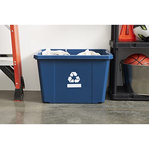 Gracious Living 17 Gallon/64 Litre Curbside Blue Box Recycling Bin, 24 Pack - size: 24 Pack