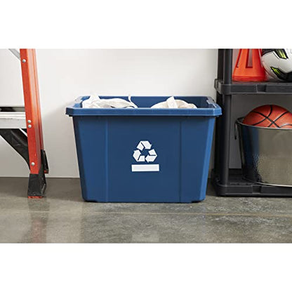 Gracious Living 17 Gallon/64 Litre Curbside Blue Box Recycling Bin, 24 Pack - size: 24 Pack