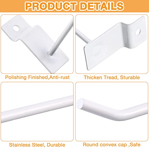Moxweyeni 50 Packs Slatwall Hooks 4 Inch 6 Inch, White - color: White