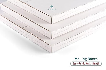 12-inch Vinyl Record Mailers, 12.8x12.8x1-inch, White, 50 Pack - size: 50 Pack