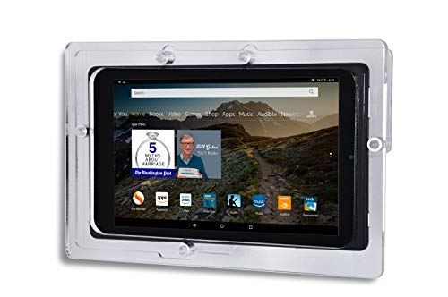 Security Anti-Theft Acrylic VESA Enclosure for Amazon Tablet with Free Wall Mount Kit (Clear, Fire HD 6) - color: Clear, size: HD 6