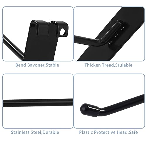4" Black Gridwall Hooks 32 Pcs with Protective Head - color: 32 Pcs, size: 4‘’