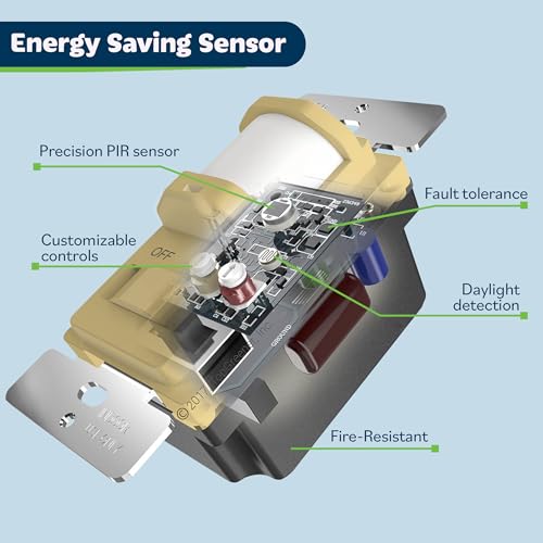 TOPGREENER in Wall PIR Motion Sensor Light Switch, Need Neutral Wire, Gold - color: Gold, size: 2 Pack