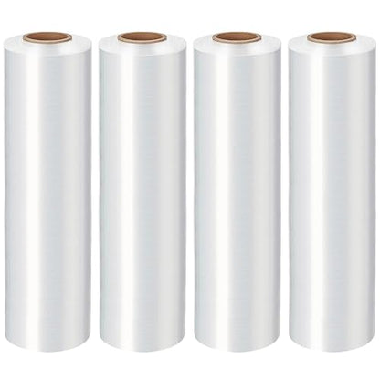 18in Stretch Wrap Roll, Heavy Duty 3000ft Shrink Wrap, Pallet Wrap 4 Pack - size: 18in-Clear-4Pack-3000ft