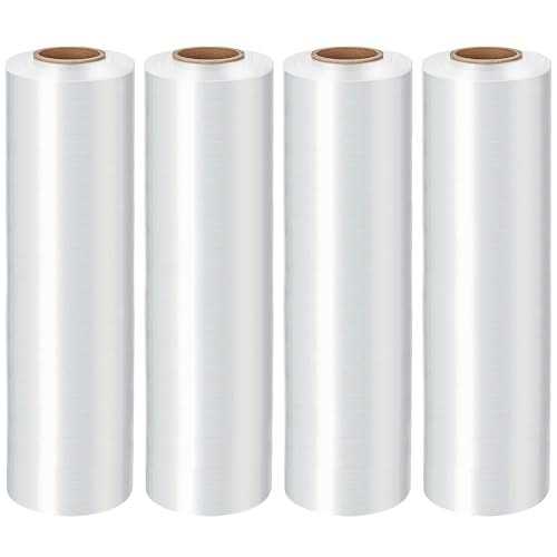 18in Stretch Wrap Roll, Heavy Duty 3000ft Shrink Wrap, Pallet Wrap 4 Pack - size: 18in-Clear-4Pack-3000ft