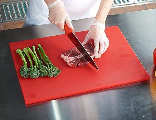CURTA Cutting Boards for Kitchen, 20" x 14" x 0.5" Red Color Coded Plastic Chopping Board with Anti Slip Surface Dishwasher Safe - color: Red, size: 20"L x 14"W