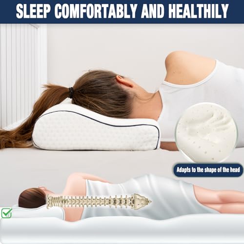 alkamto Travel & Camping Comfortable Memory Foam Pillow – Easy to Carry Portable Bag – Temperature Regulating Pillow Case - size: 13.7 x 11.8 x 3.9 / 3.14 In - White + Extra Cover