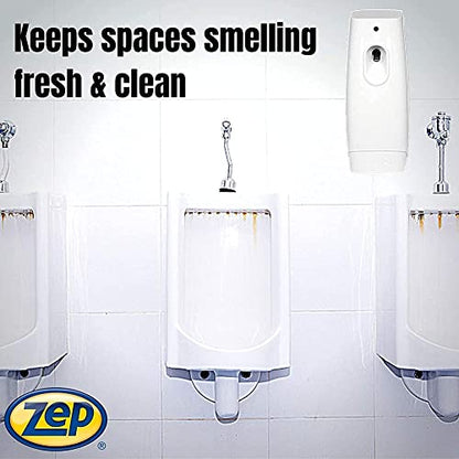 Zep Metered Mist Blue Sky Air Freshener Refill (Case of 12) with Meter Mist 3000 Ultra Dispenser (2 Pack) - 336201 - Lasts Up To 30 Days and Neutralizes Tough Odors