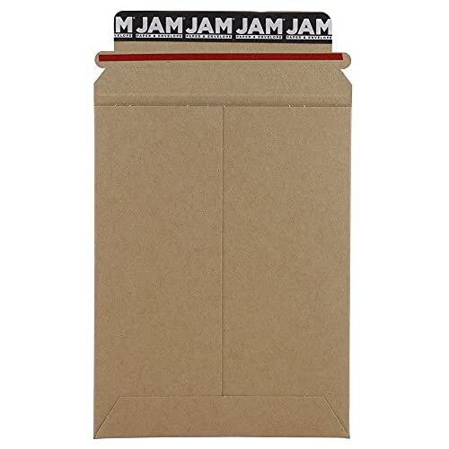 JAM PAPER Stay-Flat Photo Mailer Envelopes with Peel & Seal Closure - 6 x 8 - Brown Kraft - 6 Rigid Mailers/Pack - color: 6/Pack, size: 6" x 8"