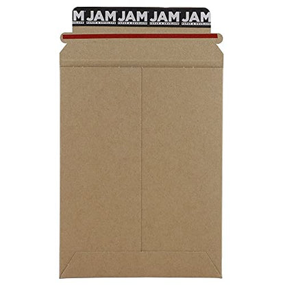 JAM PAPER Stay-Flat Photo Mailer Envelopes with Peel & Seal Closure - 6 x 8 - Brown Kraft - 6 Rigid Mailers/Pack - color: 6/Pack, size: 6" x 8"