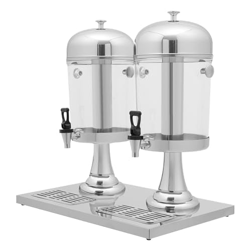 4.22 Gallon Beverage Dispenser with Stand and Ice Core, Commercial Cold Beverage Container with Spigot Drink Jug Stainless Steel Drink Dispensers for Parties Bars Restaurants - size: 16L/4.22Gal— Double Barrel