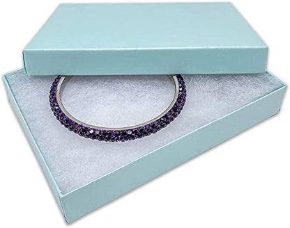 TheDisplayGuys 100 Cardboard Jewelry Gift Boxes with Inserts - Turquoise - color: Pearl Teal, size: 1 Count (Pack of 100)