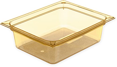 Carlisle FoodService Products High Heat Food Pan, Half Size Food Storage Container for Serving Hot or Cold Food, 5.6 Qt, 1 Count, Amber - color: Amber, size: 1 Count (Pack of 1)