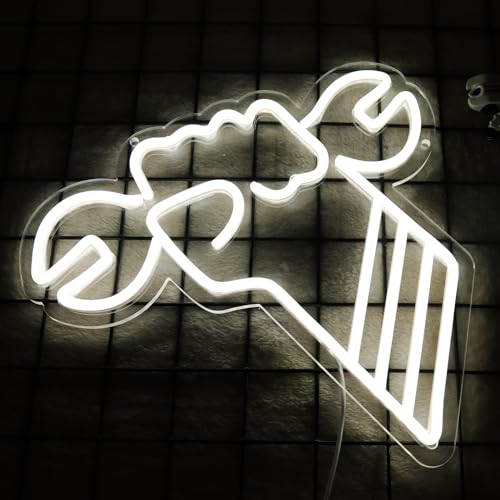 Wrench Garage Neon Signs for Wall Decor Neon Lights for Bedroom Led Business Signs Suitable for Garage Christmas Birthday Party Unique Gift for Lover, 5V Power Adapter, 12.2*13.1 Inch (White) - color: Wrench Garage