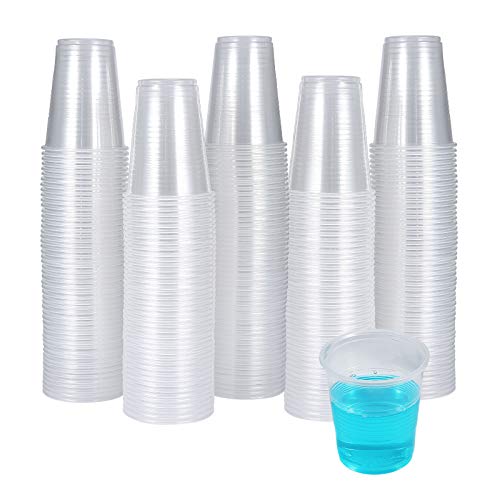 300 Pack 3 OZ Clear Plastic Cups,Disposable Bathroom Mouthwash Cups, Small Plastic Espresso Tumblers Ideal for Drinking Tasting, Food Samples - size: 3oz
