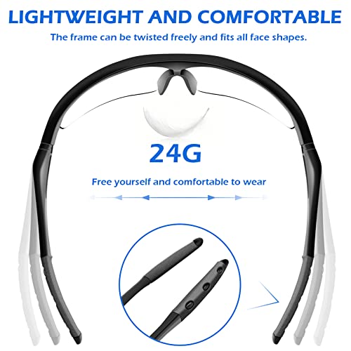 OXG 12 Pack Safety Glasses, ANSI Z87.1 Protective Eyewear for Men Women - color: Clear