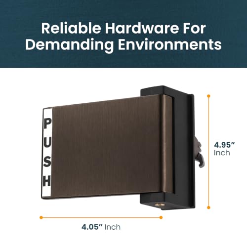 Adams Rite Push Paddle Storefront Door Handle, 6"x4.5", Left, Bronze, PD - color: Duronotic Bronze, style: Left Hand