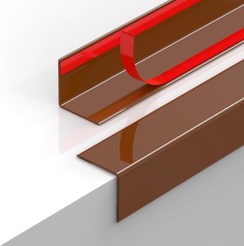 2PCS Wall Corner Protectors Guards - Self Adhesive Corner Protector & Corner Guards for Walls Edge Protection, Easy to Apply - No Tools Needed(Brown, 35.4"x1.18") - color: Brown, size: 35.4" X 1.18"