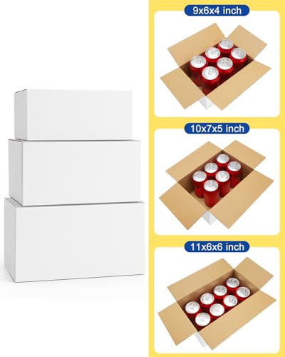 Assorted-Sizes-Shipping-Boxes-45-Pack: 9x6x4 & 10x7x5 & 11x6x6 Small-Shipping-Boxes-Mailers, White-Boxes, Corrugated-Cardboard-Boxes-for-Packing-Small-Business Mailing - color: White, size: 9x6x4 & 10x7x5 & 11x6x6 inches
