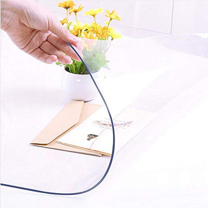 NECAUX Clear PVC Table Cover Protector 12 x 32 Inch 1.5mm Thick - color: Clear 1.5mm, size: 12" x 32"