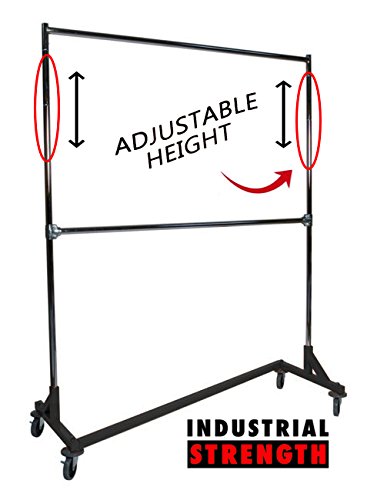 Industrial Strength Z Rack with Add-On Hangrail and Built-in Height Extensions