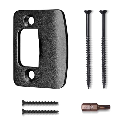 Standard Door Strike Plate Ultra Heavy-Duty Version, 2-1/4" x 1-3/4" - color: Matte Black