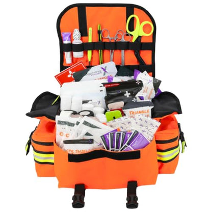 Lightning X Small Medic First Responder EMT Trauma Bag Stocked First Aid Trauma Fill Kit A - color: Fluorescent Orange