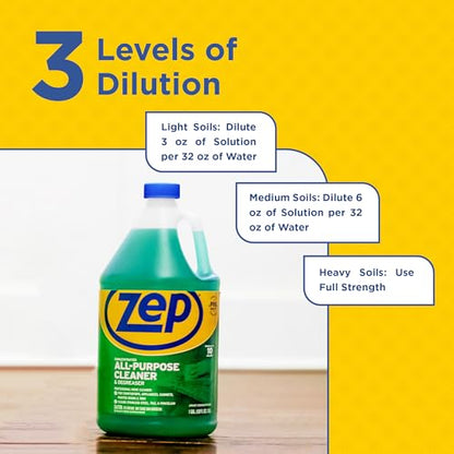 Zep All-Purpose Cleaner & Degreaser Concentrated Formula (Pack of 4)