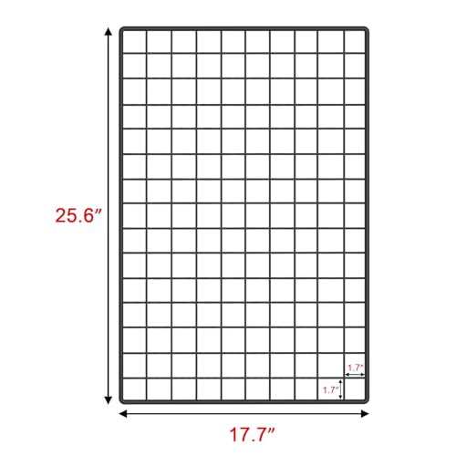 C&AHOME Photo Wall Display Set of 2, Wall Grid Panel, 17.7" x 25.6", Black - color: Black, size: 17.7 x 25.6 (45x65cm)