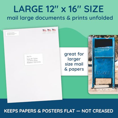 Blue Summit Supplies 50 12" x 16" Catalog Envelopes, Self Seal, White - size: 12 x 16