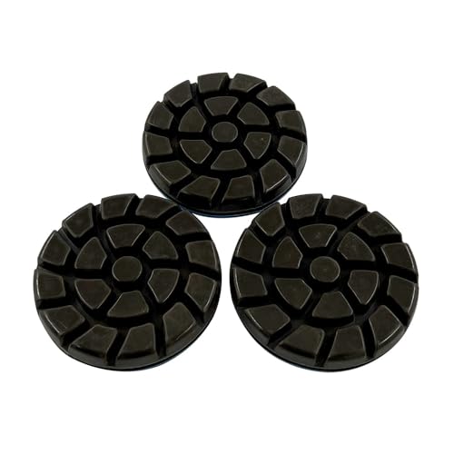 3" Resin Diamond Pads for Polishing Concrete, #50 Grit, 8mm Segment Height - size: #50 Grit