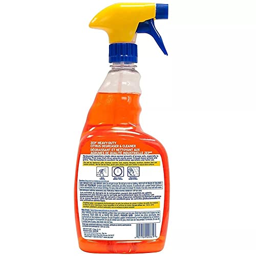 Zep Heavy-Duty Citrus Degreaser and Cleaner - 32 Ounce (Case of 4) CACIT324 - Restaurant Grade Degreaser and Cleaner Removes Oil, Grease, Adhesive, and Kitchen Soil