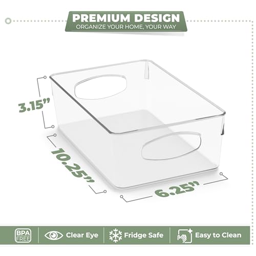Sorbus Fridge Organizers and Storage, Clear Bins (Medium, 10 Pack) - size: Medium, style: 10 Pack