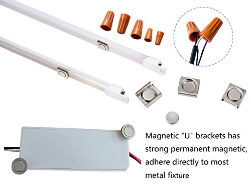 LED Retrofit Kit 2x4 FT,36W Magnetic Troffer Retrofit Kit,4000K Natural White,5400LM Super Bright,0-10V Dimmable,T8 T10 T12 Fluorescent Replacement,UL Cert,Quick Easy Install - color: 4000k