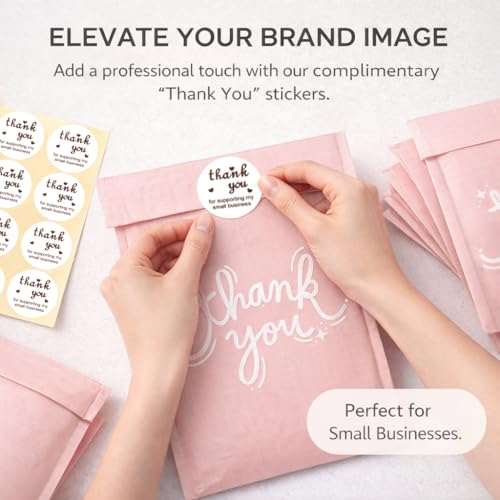 Cozymood Pink Bubble Mailers 8.5x12" 40 Pack Usable Size 8.5x11" Thank You - color: Thank You, size: 8.5 x 12" 40PC