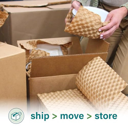 Elementree Paper Bubble Wrap Sheets for Packing, Moving, & Shipping - 84-Carton Pallet (21,000 Sheets) - 12" x 12" - Kraft Bubble Paper - Recyclable Cushioning Wrap - Made in the USA (01913PAL) - size: 12" x 12" x 21000' Kraft