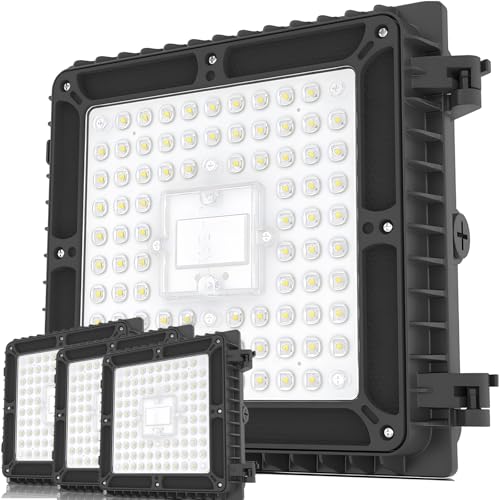 HYPERLITE Commercial Canopy Light 65W: 8450LM UL Listed Outdoor Industrial Square Aluminum for Parking Garage Gas Station Warehouse 4 Pack - size: 65W-5000K-4Pack