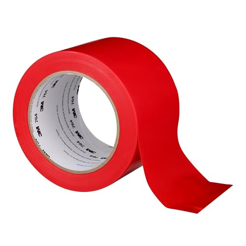 3M General Purpose Vinyl Tape 764, Red, 3 in x 36 yd, 5 mil, 1 Roll - color: Red, size: 3 in x 1296 in