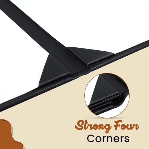Prestine Menu Covers Made of Premium Faux Leather (10-Pack) - 5.5" x 11" - 2 Views - Black - Restaurant Menu - Wine List - Bar Menu - size: 5.5”x11” - 2 Views