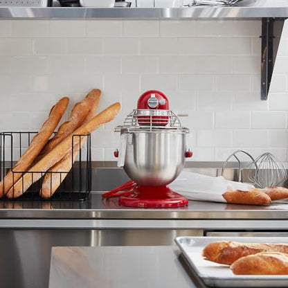 KitchenAid Commercial Series 8 Quart Bowl-Lift Stand Mixer with Stainless Steel Bowl Guard - KSMC895 - color: Empire Red, style: With Bowl Guard