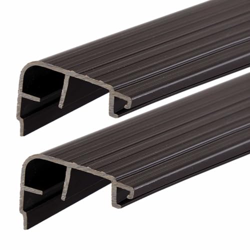 2 Pcs 48" L Fixed Vinyl Sill Threshold Cap 1-1/4 Inches High, Dark Brown - color: Dark Brown, size: 1-1/4,48 Inch