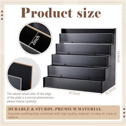 Yuntau 5 Tier Greeting Card Display Stand, Black - color: Black, size: 5 Tier