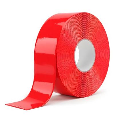 Floor Marking Tape, 1.1mm Extra Thick, Red, 2 Inch x 100FT - color: Red