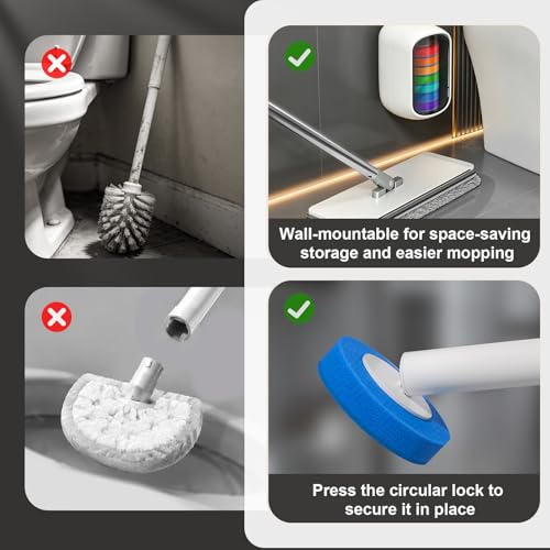 MOPUP Disposable Toilet Brush Set, 35 Refills