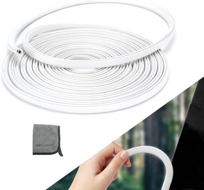 Winunite 32.8ft(10m) Car Door Edge Guards White – Fits Most Vehicles, No Glue, U-Shaped, Built-in Metal Clips, Scratch and Chip Resistant – Reduces Dings in Parking Lots - color: white, size: 32.8 ft