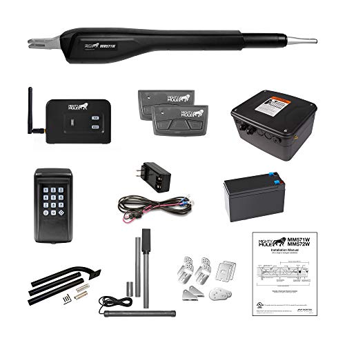Mighty Mule Gate Opener, Solar and Smart Ready, Heavy Duty Automatic Gate Opener, Gates up to 18ft or 850lb, Single Gate Opener - Estate, MM571W-EST - size: Single Gate Opener - Estate