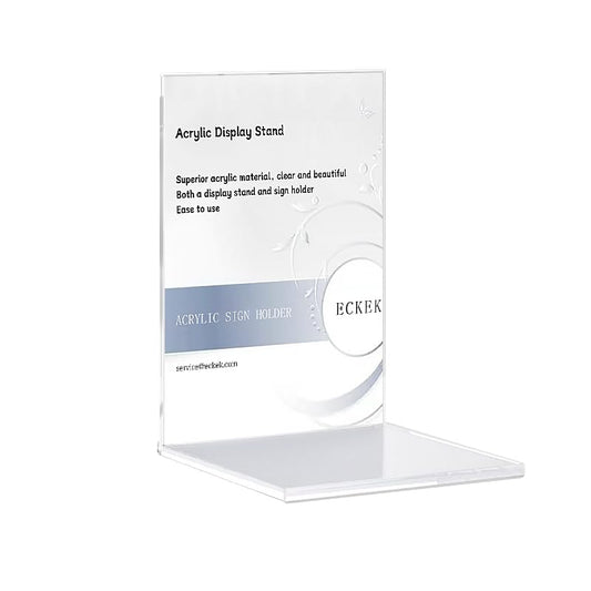 Acrylic Sign Holder Clear Display Sign Stand (Acrylic Base) - color: Acrylic Base