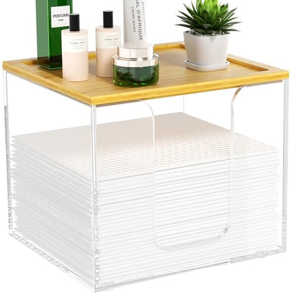 VITVITI Disposable Face Towel Holder for Clean Skin Club, Acrylic Box Clear - color: Clear 1